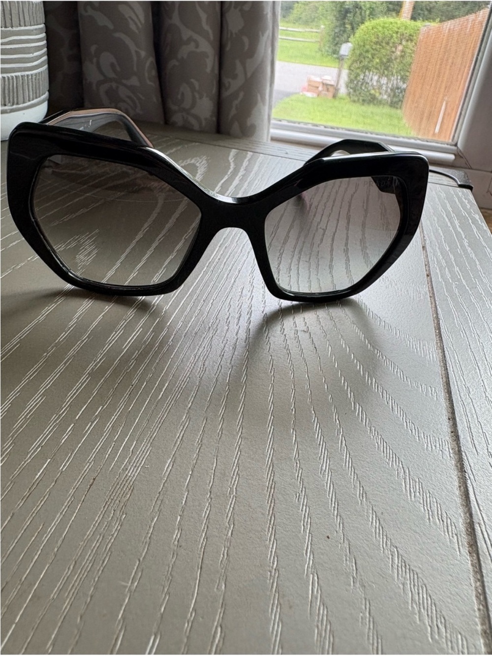 Prada Black Oversized Cat-Eye Sunglasses - Women - Picture 5 of 15